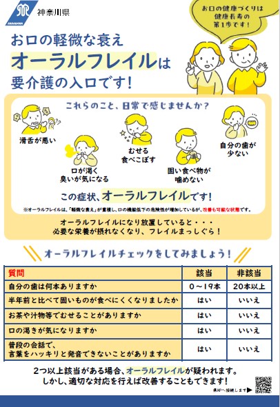 オーラルフレイル普及啓発リーフレット表