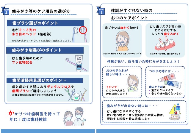 妊娠初期リーフレット裏面