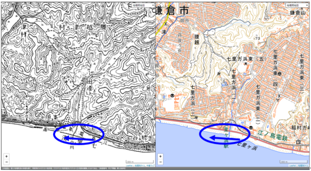 七里ケ濱（位置図）