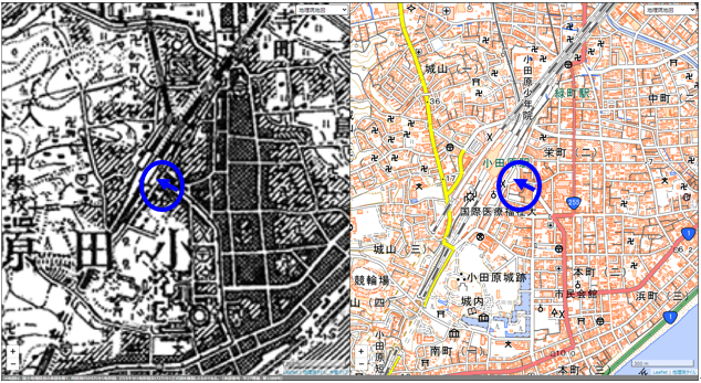 小田原停車場前（位置図）