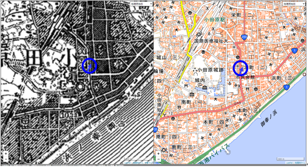 小田原町（位置図）