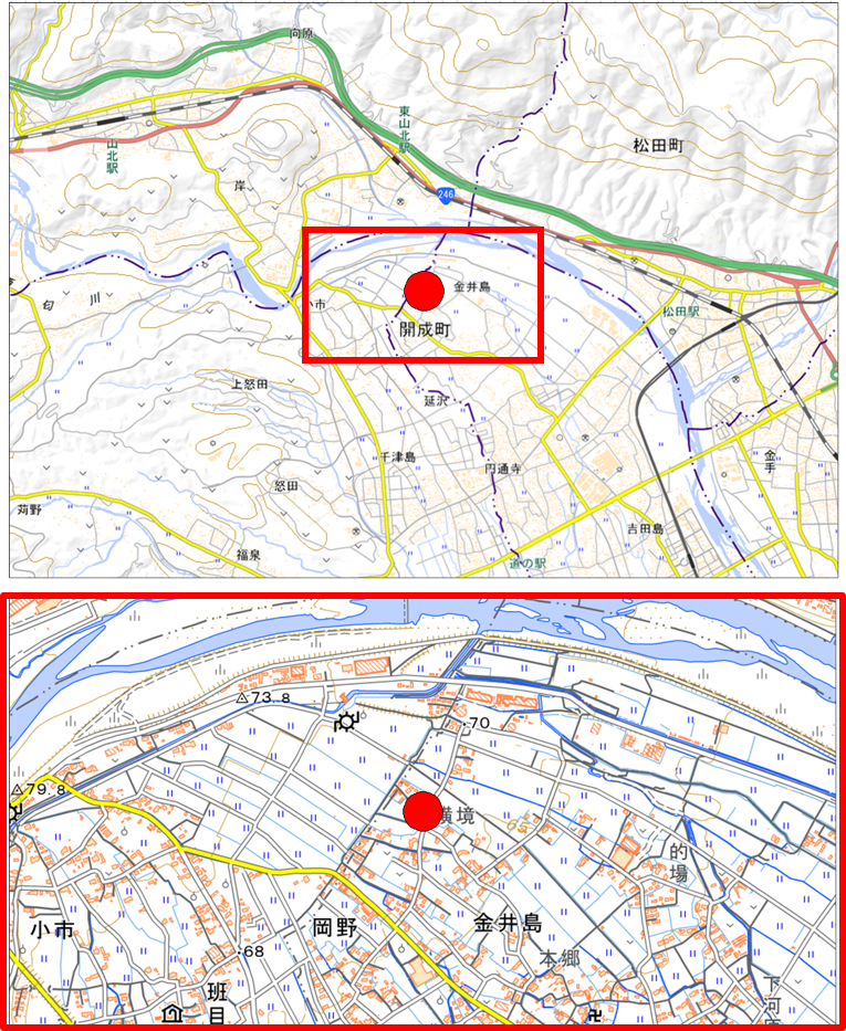 金井島（位置図）