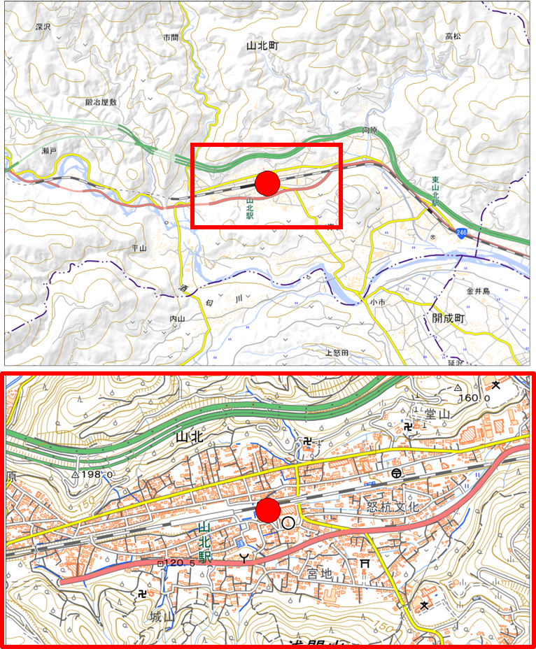 山北町役場（位置図）