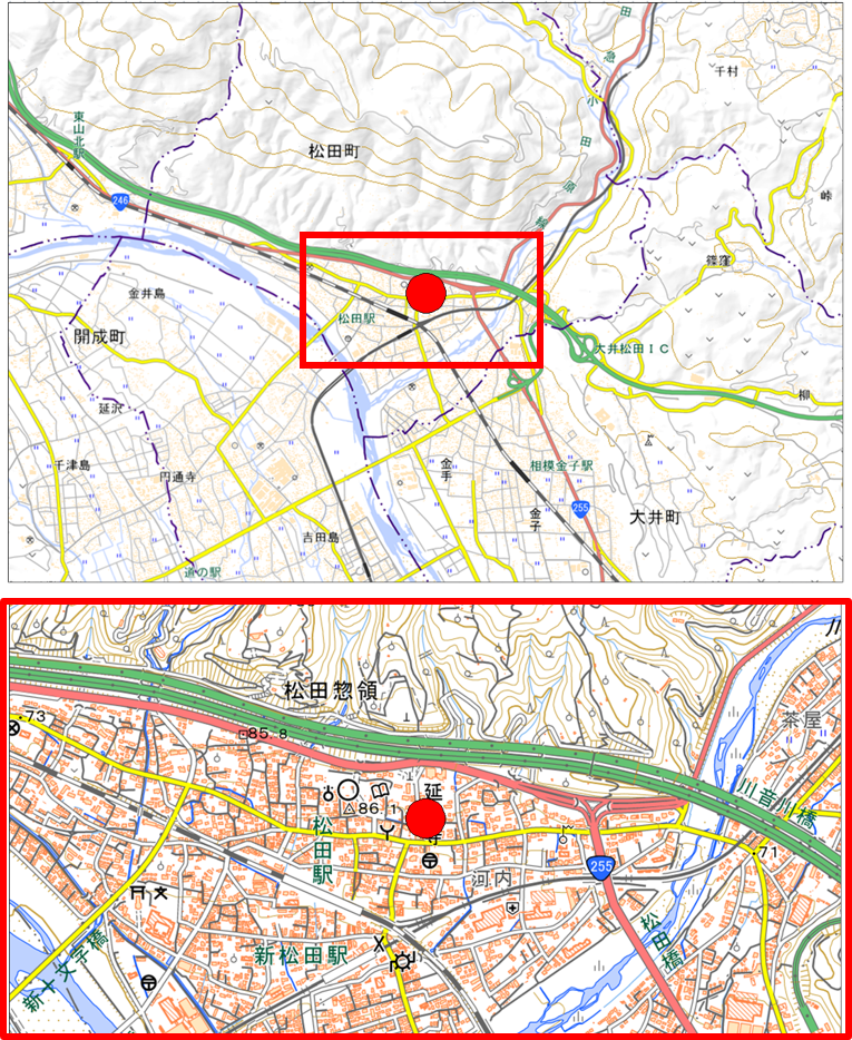 延命寺（位置図）