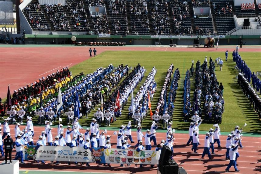 開催県鹿児島県選手団入場