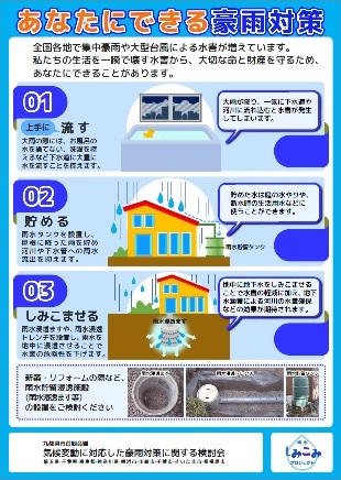 あなたにできる豪雨対策のチラシ