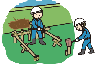 杭打ち積み土のう工