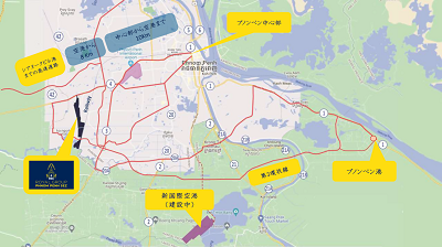 ロイヤルグループプノンペン経済特区（PPSEZ）の位置