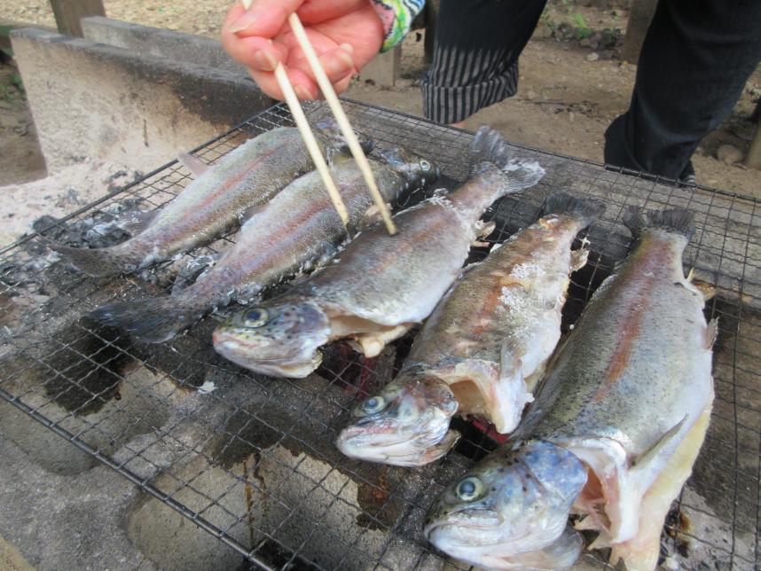 焼かれる魚