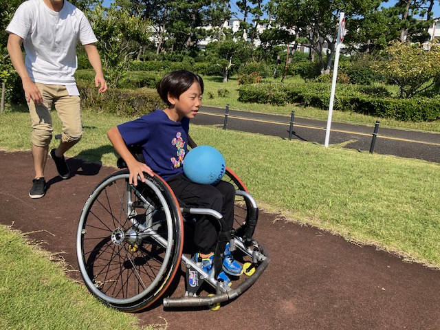 車いすを使ったゲーム体験