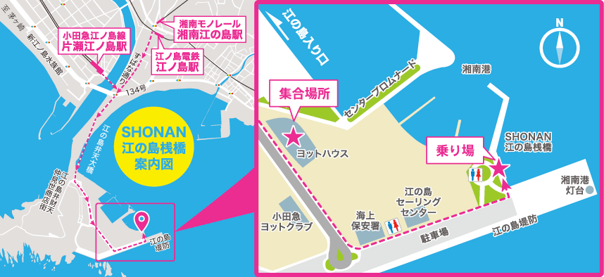 SHONAN江の島桟橋のMAP