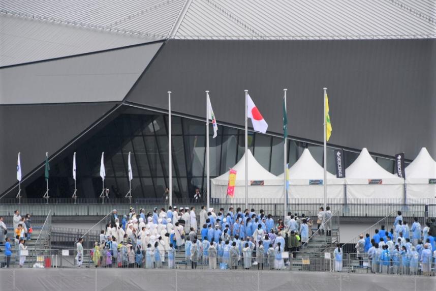 国旗掲揚・大会旗・佐賀県旗・佐賀市旗掲揚