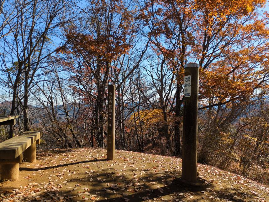 12月3日石砂山山頂散り始め