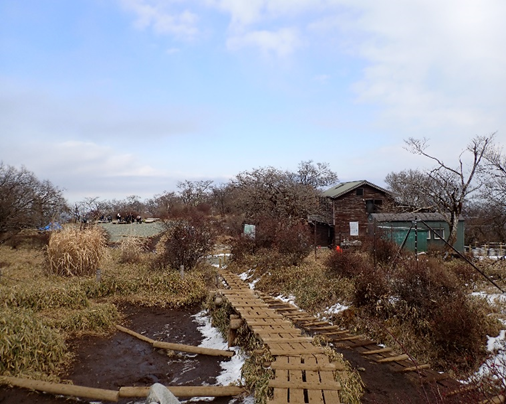 丹沢山山頂の積雪