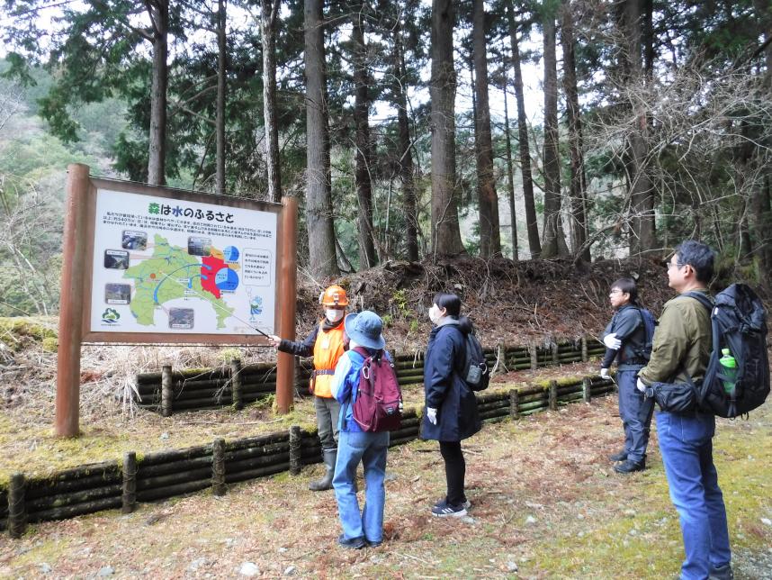 水源林の働きについての説明