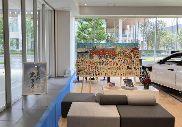 ウェインズインポートカーズ株式会社でのアート展示