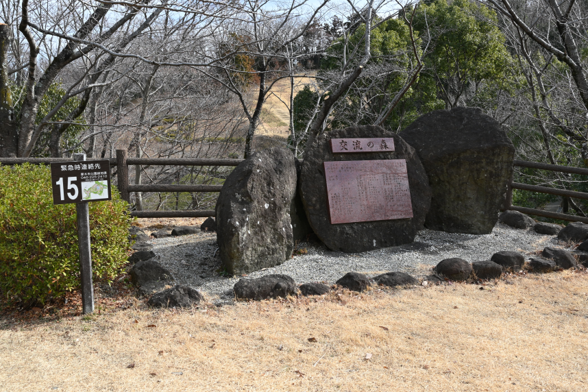 つつじの丘公園「交流の森記念碑」