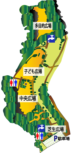 かにが沢公園のマップ