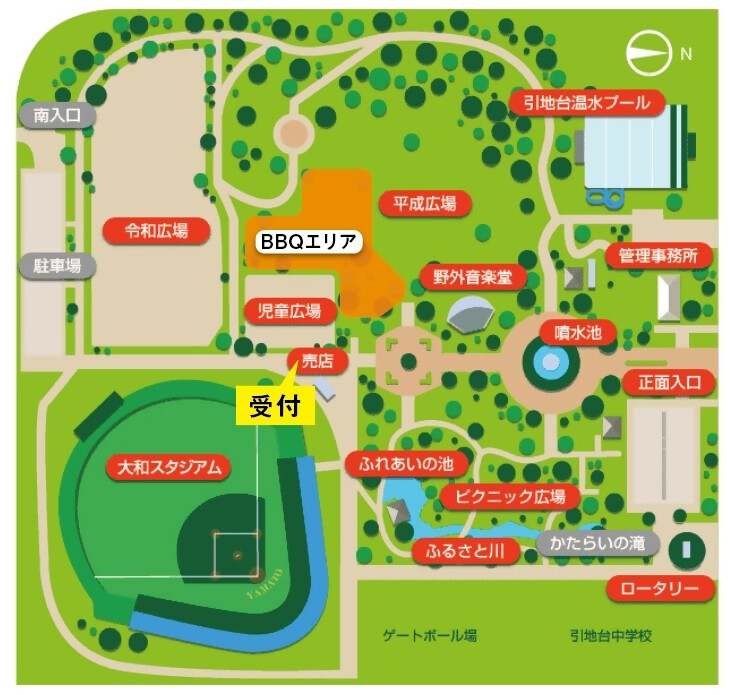 引地台公園簡易マップ