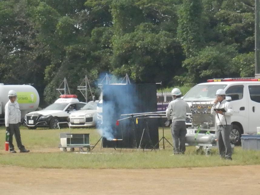 モノシランガスの爆発実験