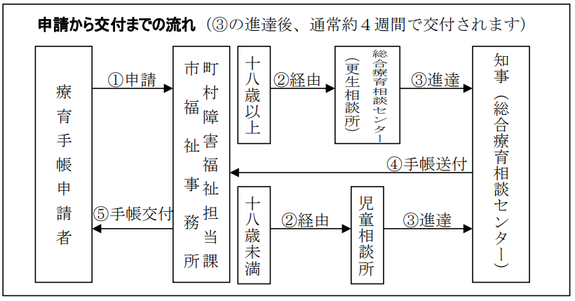 療育手帳申請から交付までの流れ