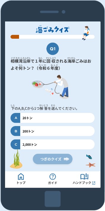 海ごみクイズ問題画面