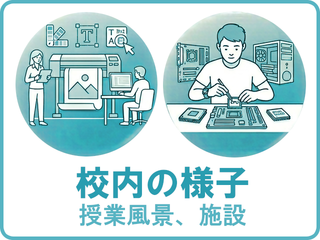 校内の様子（授業風景、施設）