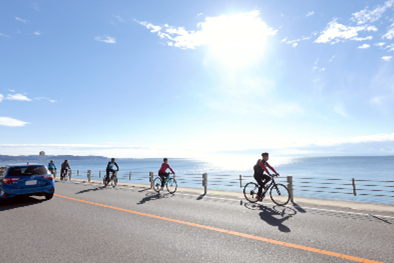 海沿いサイクリング