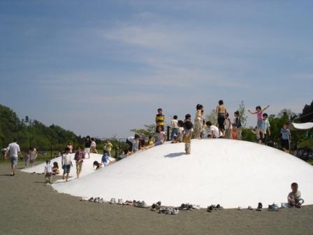 写真:秦野戸川公園のふわふわ遊具