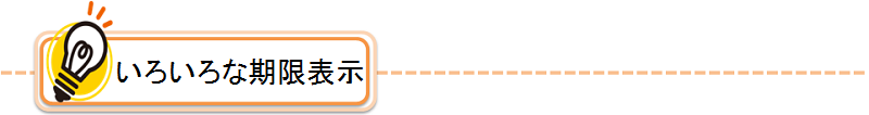 いろいろな期限表示