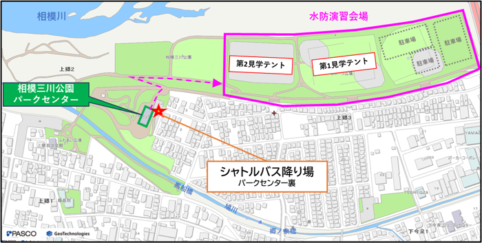 バス降り場案内図