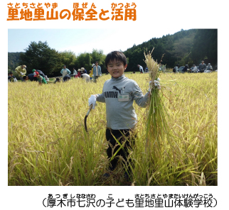 里地里山の保全と活用　厚木市七沢の子ども里地里山体験学校の様子