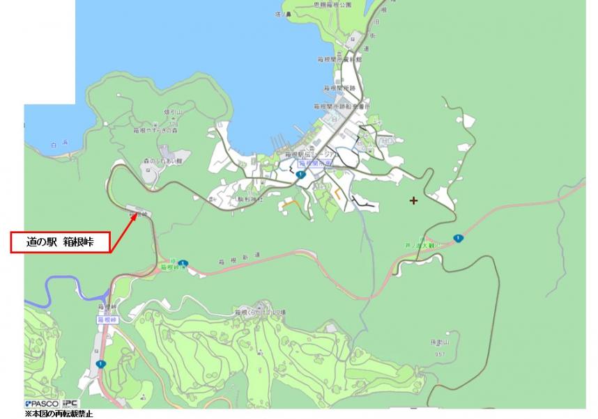 道の駅箱根峠位置図