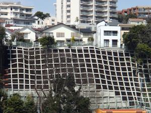 吹きつけ法枠工イメージ写真