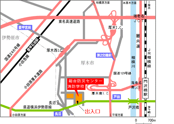 お車の場合の地図