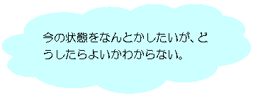 今の状態をなんとかしたいがどうしたらよいかわからないの画像