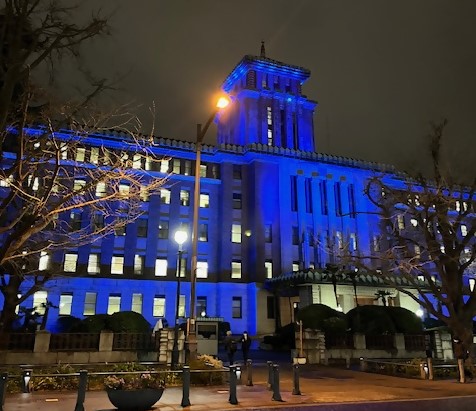 ブルーリボンライトアップ