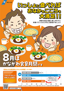 8月はかながわ食育月間のポスターイメージ