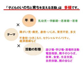 子どものいのちと育ちを支える活動は多様です。