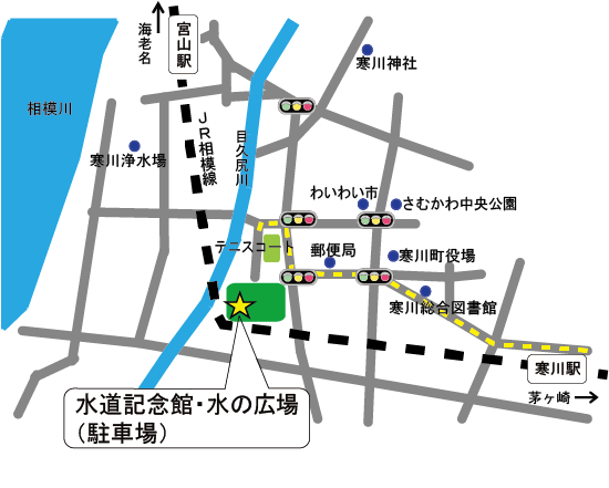 水道記念館周辺地図