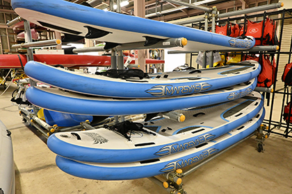 カヌー艇庫の保管状況