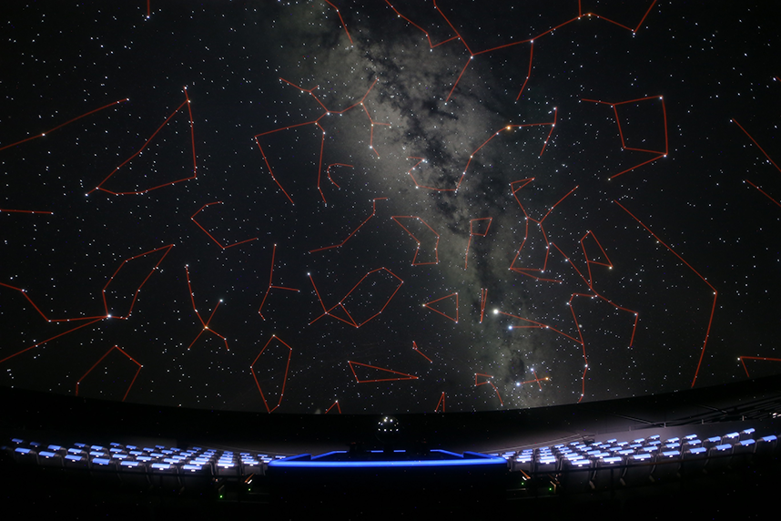 プラネタリウムに投影された内容
