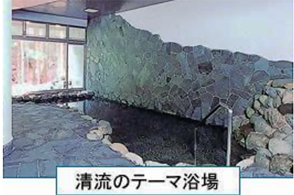 清流をテーマにした湯