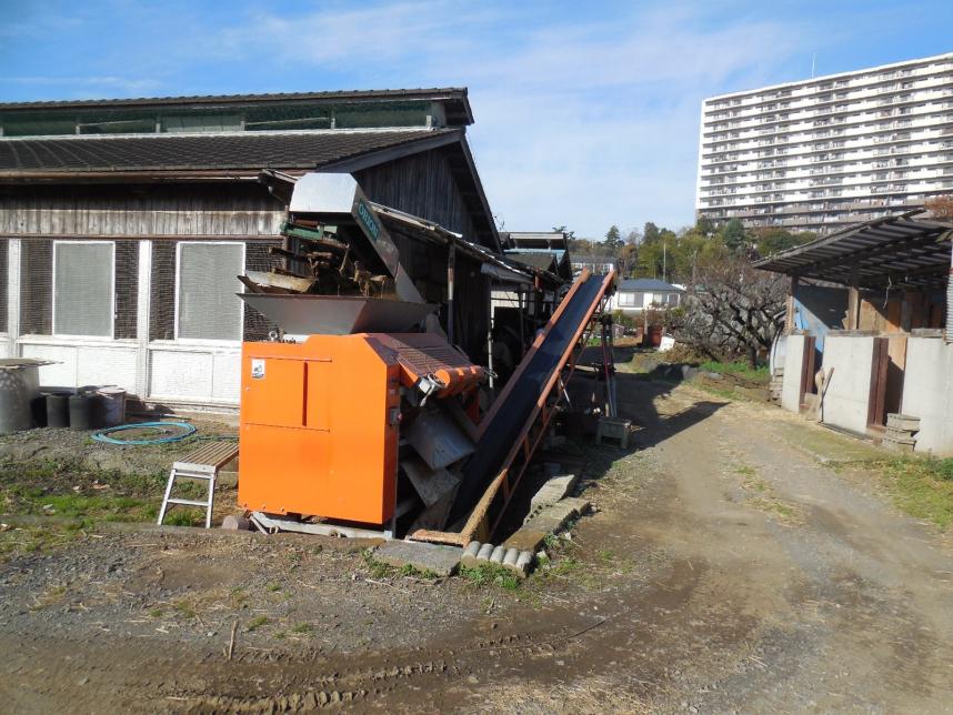 清掃の行き届いた固液分離機周辺