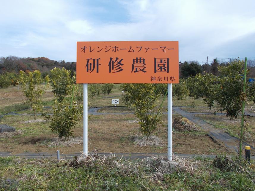 オレンジホームファーマー農園の看板