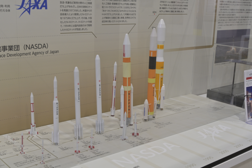 歴代のロケット模型