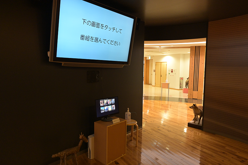 ビジュアルの情報が見られる展示