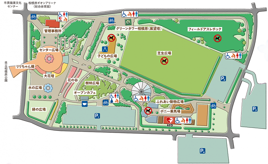 麻溝公園案内地図