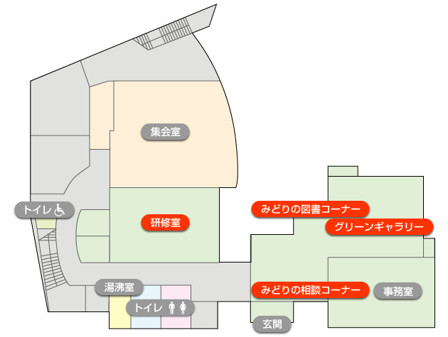 グリーンアップセンター平面図