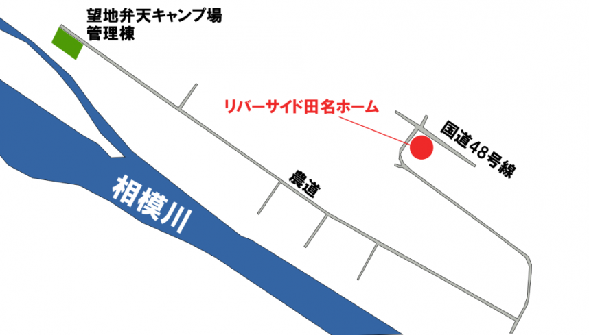 望地弁天キャンプ場近隣地図